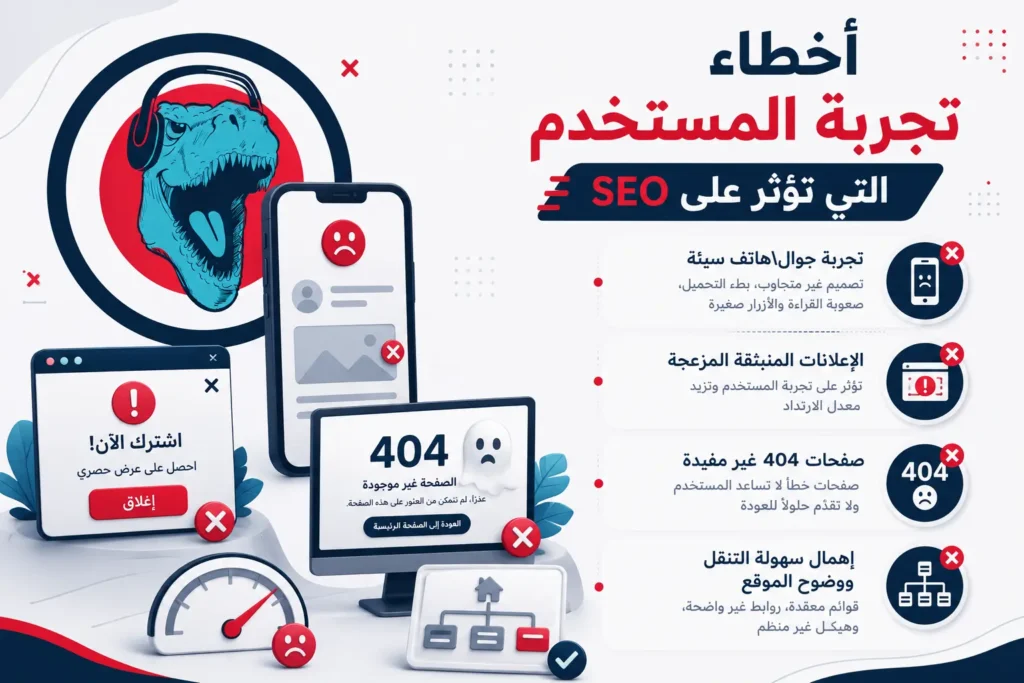 أخطاء SEO الشائعة في المواقع