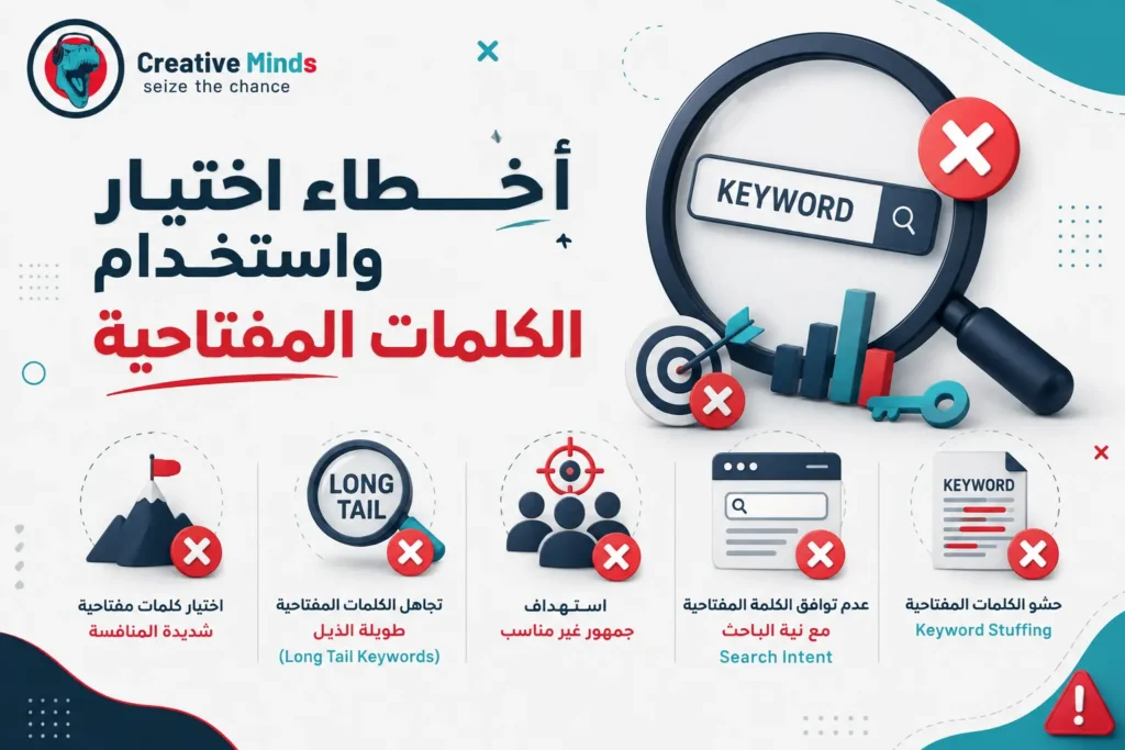 أخطاء الكلمات المفتاحية في السيو