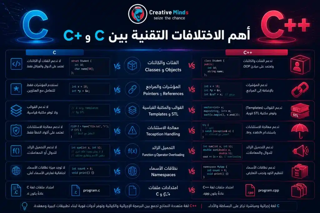 C vs C++ differences